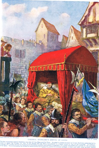 Arrivo del cardinale Richelieu a Lione, illustrazione da 