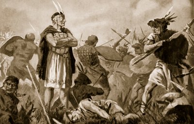 Huscar e Atahualpa che combattono per l