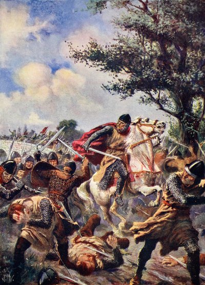 La battaglia di Bouvines, 1214, illustrazione da 