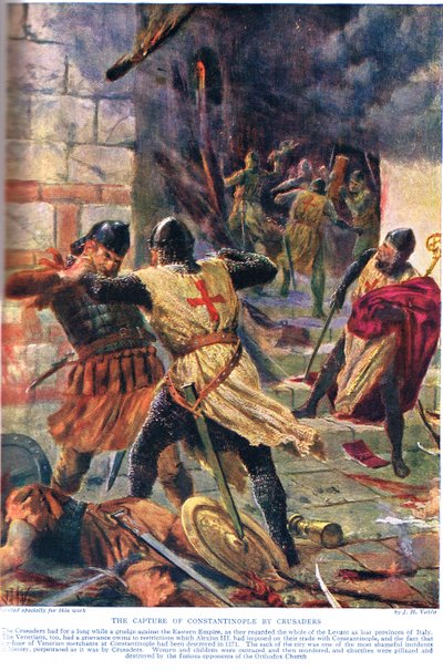 La cattura di Costantinopoli da parte dei crociati da John Harris Valda