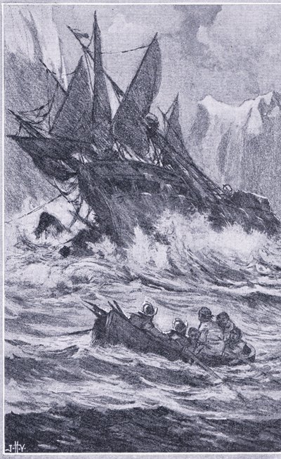 La Vittoria completò il primo viaggio intorno al mondo nel settembre 1522, Newnes Pictorial Knowledge pubblicato da Newnes, c.1950s da John Harris Valda
