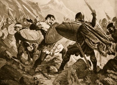 Lo zar Michele Shishman di Bulgaria ucciso nella battaglia di Velbazhd, 1330 da John Harris Valda