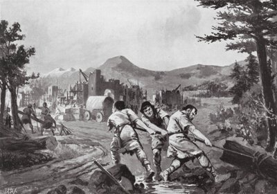 Montanari valacchi che fondano una città, IX secolo da John Harris Valda