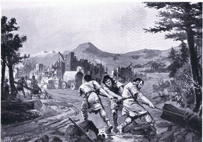 Montanari valacchi che fondano una città nel IX secolo, da Storia delle Nazioni di Hutchinson da John Harris Valda