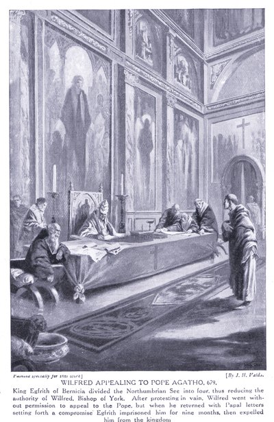 Wilfred che fa appello a Papa Agatone AD679, anni 