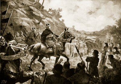 La marcia di Guglielmo il Conquistatore in Galles da John Harris Valda