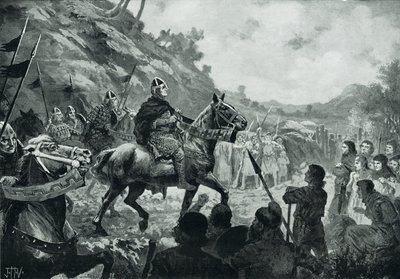 La marcia di Guglielmo il Conquistatore in Galles da John Harris Valda