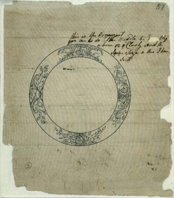 Ms 3972/3 Progetto di quadrante per il 4° cronometro da John Harrison