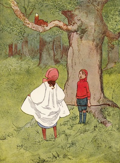 Un caro piccolo scoiattolo, con una coda riccia da John Hassall