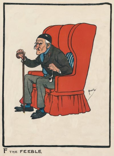 F the Feeble / J. Hassall / Disegno, 1903 da John Hassall
