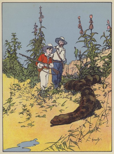Illustrazione per Robinson svizzero da John Hassall