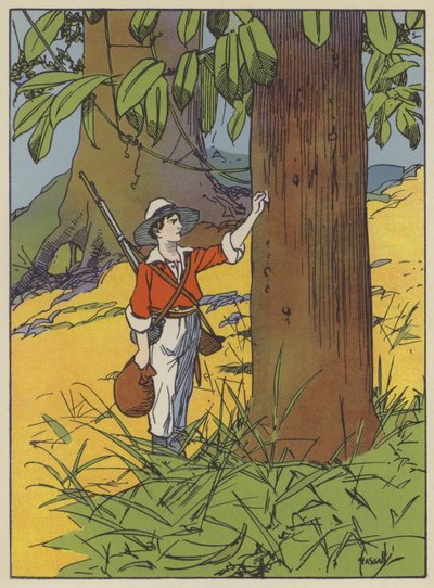 Illustrazione per Robinson svizzero da John Hassall