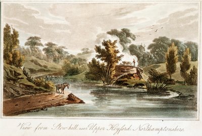 Grand Junction Canal da Stow Hill vicino a Upper Heyford, Northamptonshire, 1819 da John Hassell