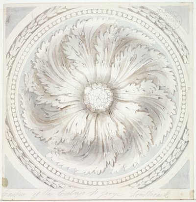 Decorazione dal soffitto di San Giorgio il Martire, Southwark, Londra da John Hassell