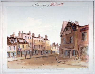 Veduta del villaggio di Walworth, Southwark, dall