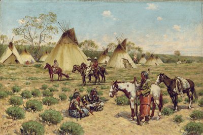 Accampamento Sioux, Porcupine, 1910 da John Hauser