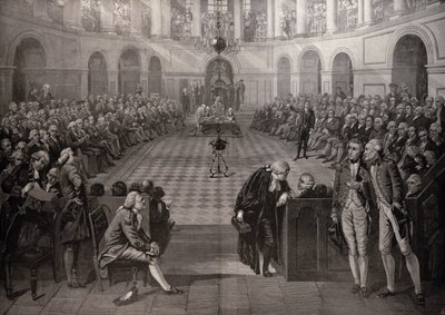 La Camera dei Comuni irlandese, AD 1790, College Green, Dublino, da 