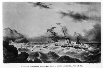 Il naufragio del piroscafo Union sulla costa della Bassa California, 1851 1937 da John Henry Bufford