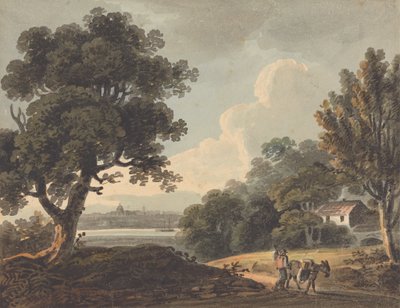Paesaggio con una vista lontana di Londra da John Henry Campbell