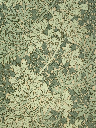 Carta da parati con fogliame, disegnata da John Henry Dearle per Morris and Company da John Henry Dearle