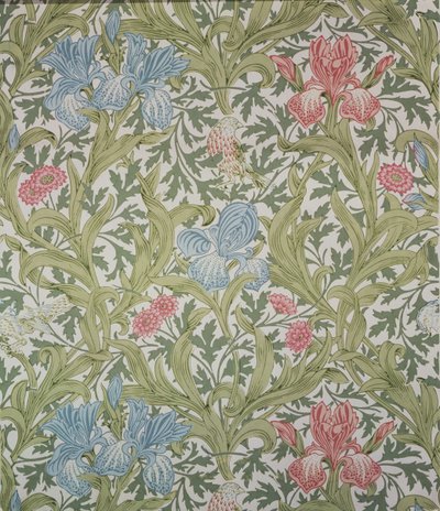 Carta da parati Iris, disegnata da John Henry Dearle per Morris und Company, 1902 da John Henry Dearle