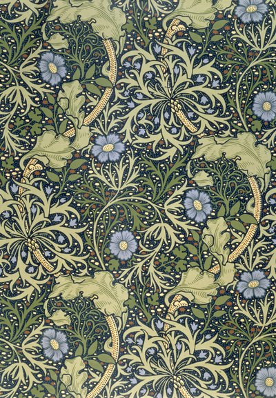 Carta da parati con alghe, disegnata da John Henry Dearle (1860-1932) per Morris and Company, 1901 da John Henry Dearle