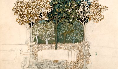 Alberi in un frutteto, design per arazzo per Morris and Co. da John Henry Dearle