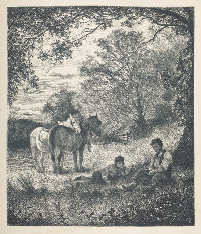 Uomo, ragazzo e cavalli da tiro, Nature Pictures, Una serie di trenta illustrazioni originali disegnate su legno da J. H. Dell, e incise da R. Paterson da John Henry Dell