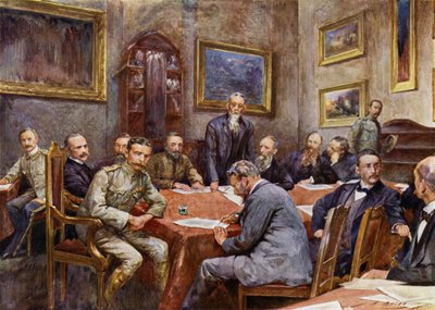 Firma del trattato di pace a Pretoria da John Henry Frederick (after) Bacon