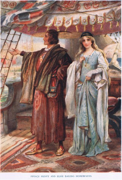 Il principe Henry ed Elsie che navigano verso casa da John Henry Frederick Bacon