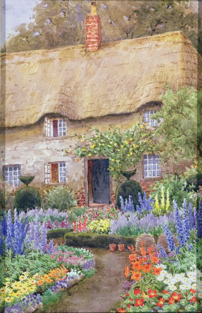 Un Giardino di Cottage in Piena Fioritura da John Henry Garlick