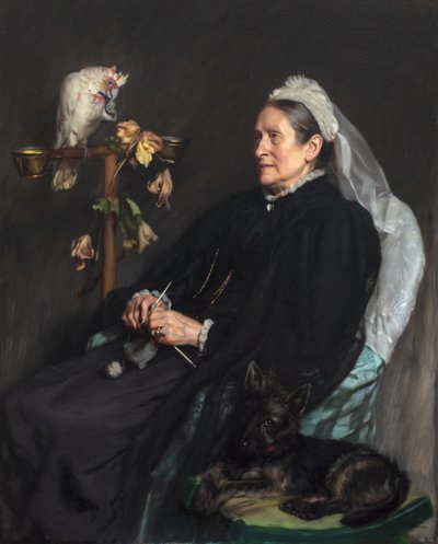 Vecchia signora e i suoi animali domestici da John Henry Lorimer