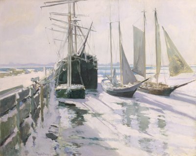 Costa del Connecticut, inverno, c.1893 da John Henry Twachtman