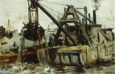 Dragaggio nel fiume East da John Henry Twachtman