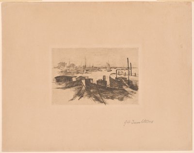 Porto con chiatte da John Henry Twachtman