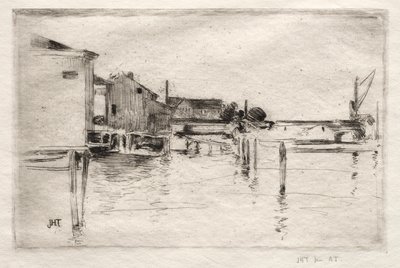Il molo, Bridgeport, Connecticut da John Henry Twachtman