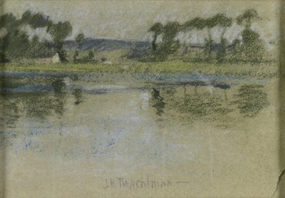 Alberi attraverso il fiume da John Henry Twachtman
