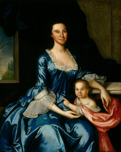 Ritratto di Mrs. Matthew Tilghman e sua figlia, Anna Maria da John Hesselius