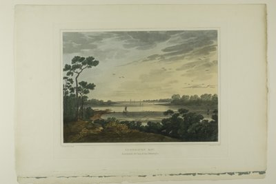 Lynnhaven Bay, tavola uno del secondo numero di Vedute Pittoresche del Paesaggio Americano da John Hill