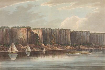 Le Palisades n. 19 del Portfolio del fiume Hudson, 1823-24 da John Hill
