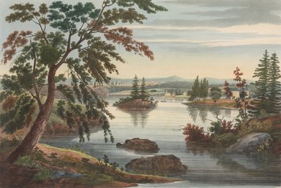 Vista vicino a Fort Miller No. 10 poi cambiato in No. 9 del Portfolio del fiume Hudson da John Hill