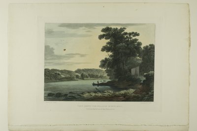 Vista sopra le cascate di Schuylkill, tavola tre del primo numero di Vedute pittoresche del paesaggio americano da John Hill