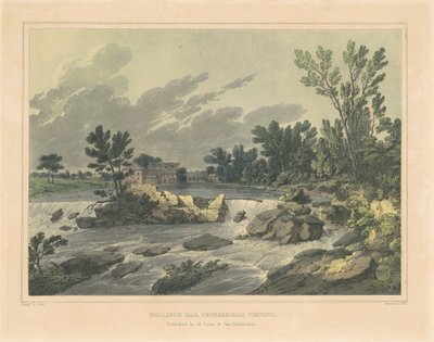 Diga di Bolling, Petersburgh, Virginia da John Hill, after Joshua Shaw