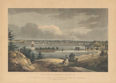 New York dalle alture vicino a Brooklyn da John Hill, after William Guy Wall