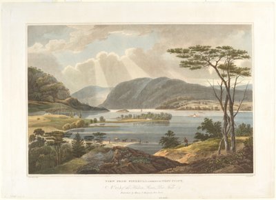 Vista da Fishkill verso West Point da John Hill after William Guy Wall