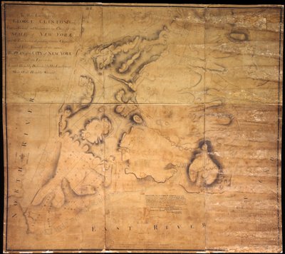 Alla sua eccellenza George Clinton, Esq. . . . Questo piano della città di New York e dei suoi dintorni . . ., 1785 da John Hills