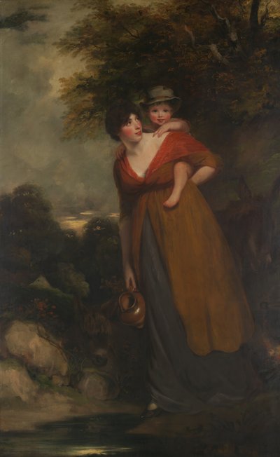 Signora Richard Brinsley Sheridan Hester Jane Ogle e Suo Figlio da John Hoppner