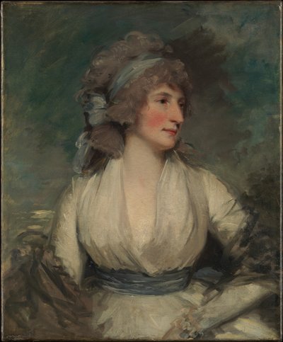 Ritratto di donna; (verso, ora coperto dalla tela di rifodero) Studio di testa di bambino da John Hoppner