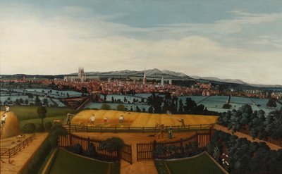 Una prospettiva di Worcester da est, c.1750 da John I Harris
