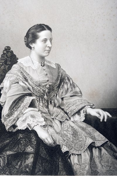 Clara Novello (1818-1908) incisa da D.J. Pound da una fotografia, da 